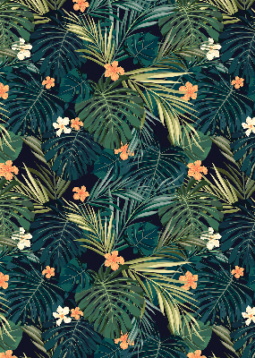 Store intérieur Feuilles et fleurs tropicales