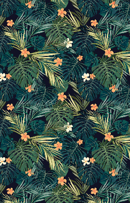 Store intérieur Feuilles et fleurs tropicales