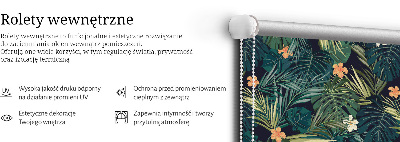 Store intérieur Feuilles et fleurs tropicales