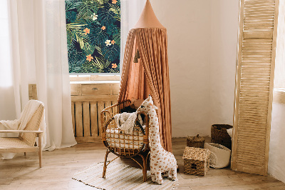 Store intérieur Feuilles et fleurs tropicales