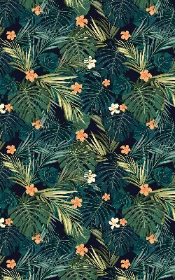 Store intérieur Feuilles et fleurs tropicales