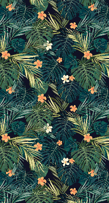 Store intérieur Feuilles et fleurs tropicales