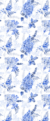 Store enrouleur Fleurs bleues