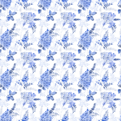 Store enrouleur Fleurs bleues