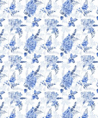 Store enrouleur Fleurs bleues