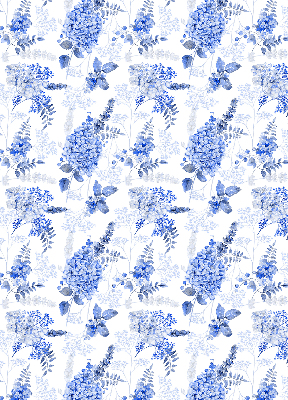 Store enrouleur Fleurs bleues