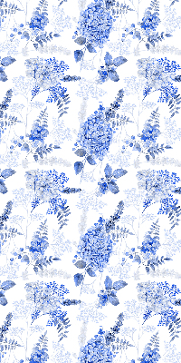 Store enrouleur Fleurs bleues