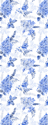 Store enrouleur Fleurs bleues