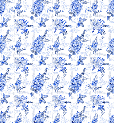 Store enrouleur Fleurs bleues