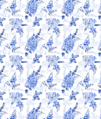 Store enrouleur Fleurs bleues