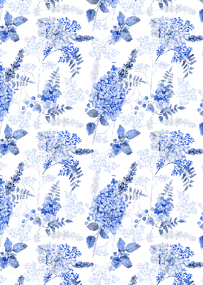 Store enrouleur Fleurs bleues