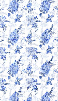 Store enrouleur Fleurs bleues