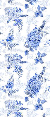 Store enrouleur Fleurs bleues