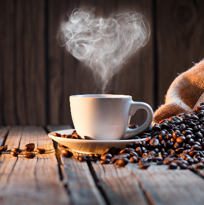 Store intérieur Une tasse de café