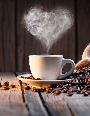 Store intérieur Une tasse de café