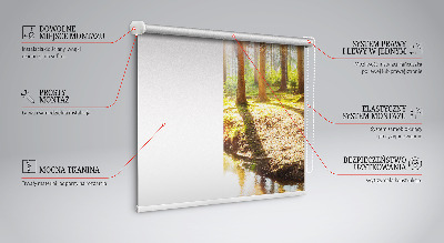 Store enrouleur Le soleil brille à travers les arbres
