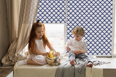 Store enrouleur Écailles bleues