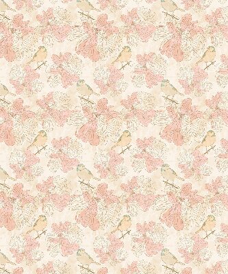 Store enrouleur Des oiseaux parmi les fleurs