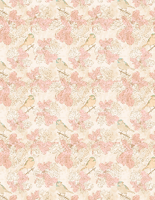 Store enrouleur Des oiseaux parmi les fleurs