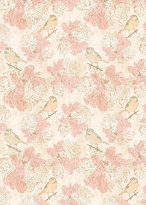 Store enrouleur Des oiseaux parmi les fleurs