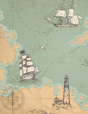 Store intérieur Carte des océans