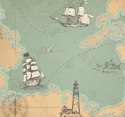Store intérieur Carte des océans