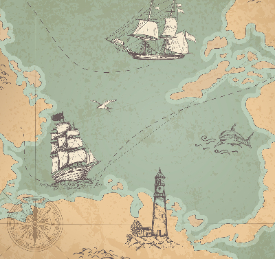 Store intérieur Carte des océans