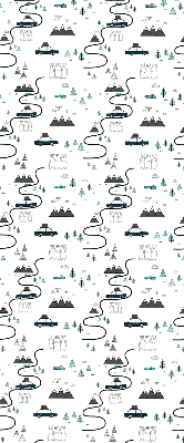 Store intérieur Motif de chemin forestier et de montagne