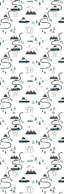 Store intérieur Motif de chemin forestier et de montagne