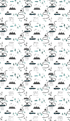 Store intérieur Motif de chemin forestier et de montagne