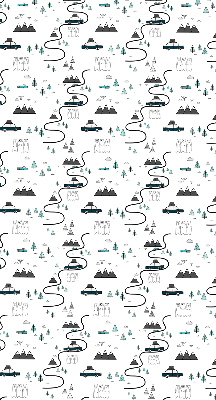Store intérieur Motif de chemin forestier et de montagne