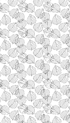 Store intérieur Feuilles dessinées