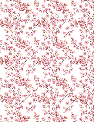 Store enrouleur Pétales roses de bourgeons sur l'arbre