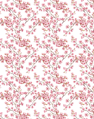 Store enrouleur Pétales roses de bourgeons sur l'arbre
