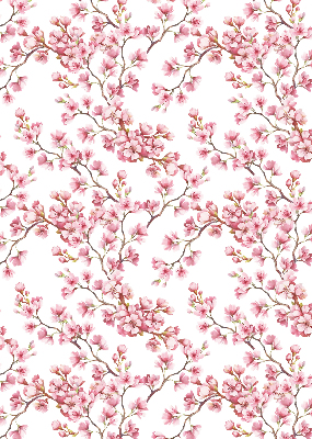 Store enrouleur Pétales roses de bourgeons sur l'arbre