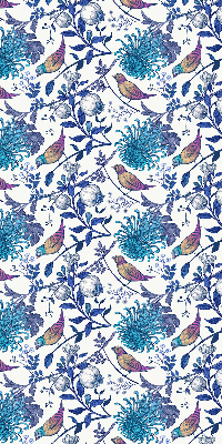 Store intérieur Fleurs d'arbre bleu