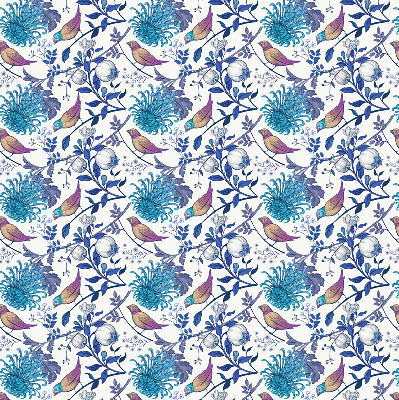 Store intérieur Fleurs d'arbre bleu