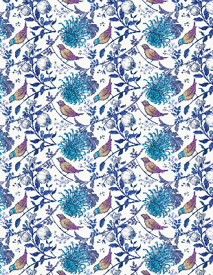 Store intérieur Fleurs d'arbre bleu