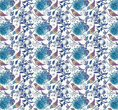 Store intérieur Fleurs d'arbre bleu