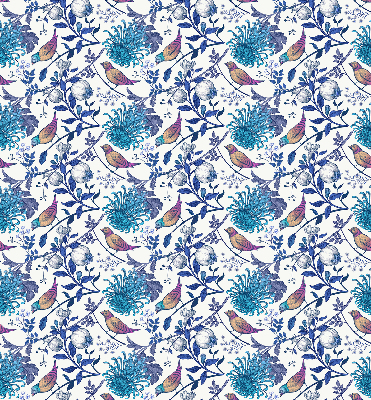 Store intérieur Fleurs d'arbre bleu