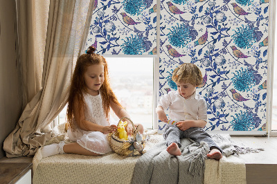Store intérieur Fleurs d'arbre bleu