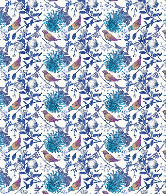 Store intérieur Fleurs d'arbre bleu