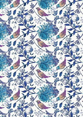 Store intérieur Fleurs d'arbre bleu