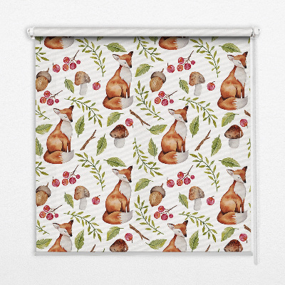 Store intérieur Renards, champignons, feuilles