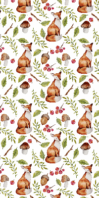 Store intérieur Renards, champignons, feuilles