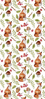 Store intérieur Renards, champignons, feuilles