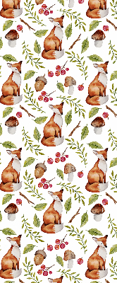 Store intérieur Renards, champignons, feuilles