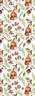 Store intérieur Renards, champignons, feuilles