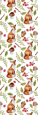 Store intérieur Renards, champignons, feuilles