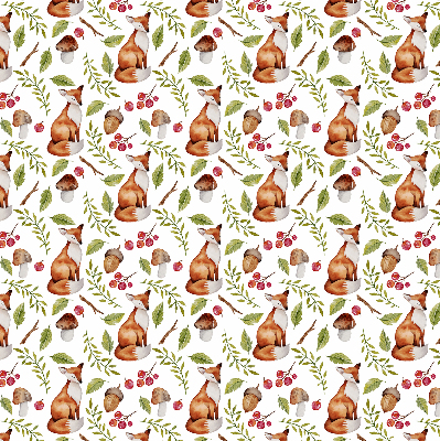 Store intérieur Renards, champignons, feuilles